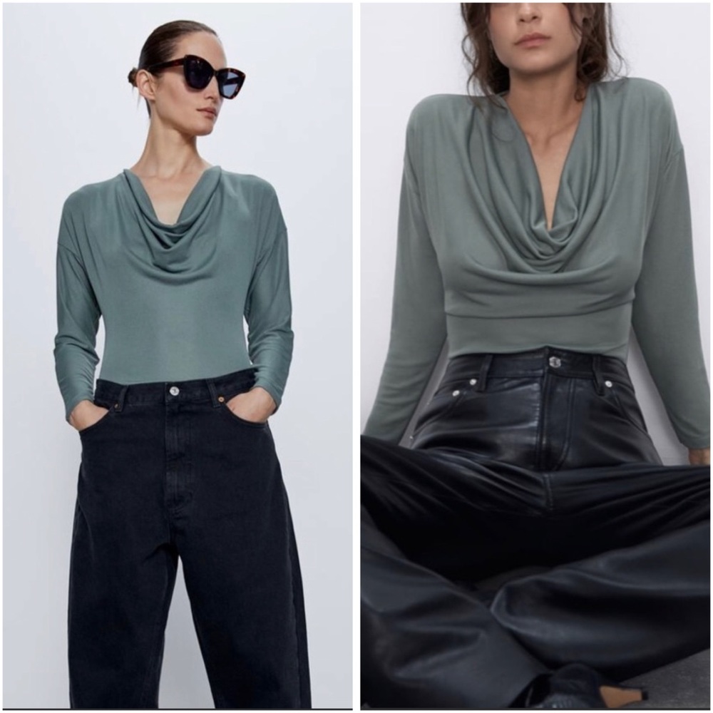 Zara Cowl Neck Bodysuit - Picture 2 of 12